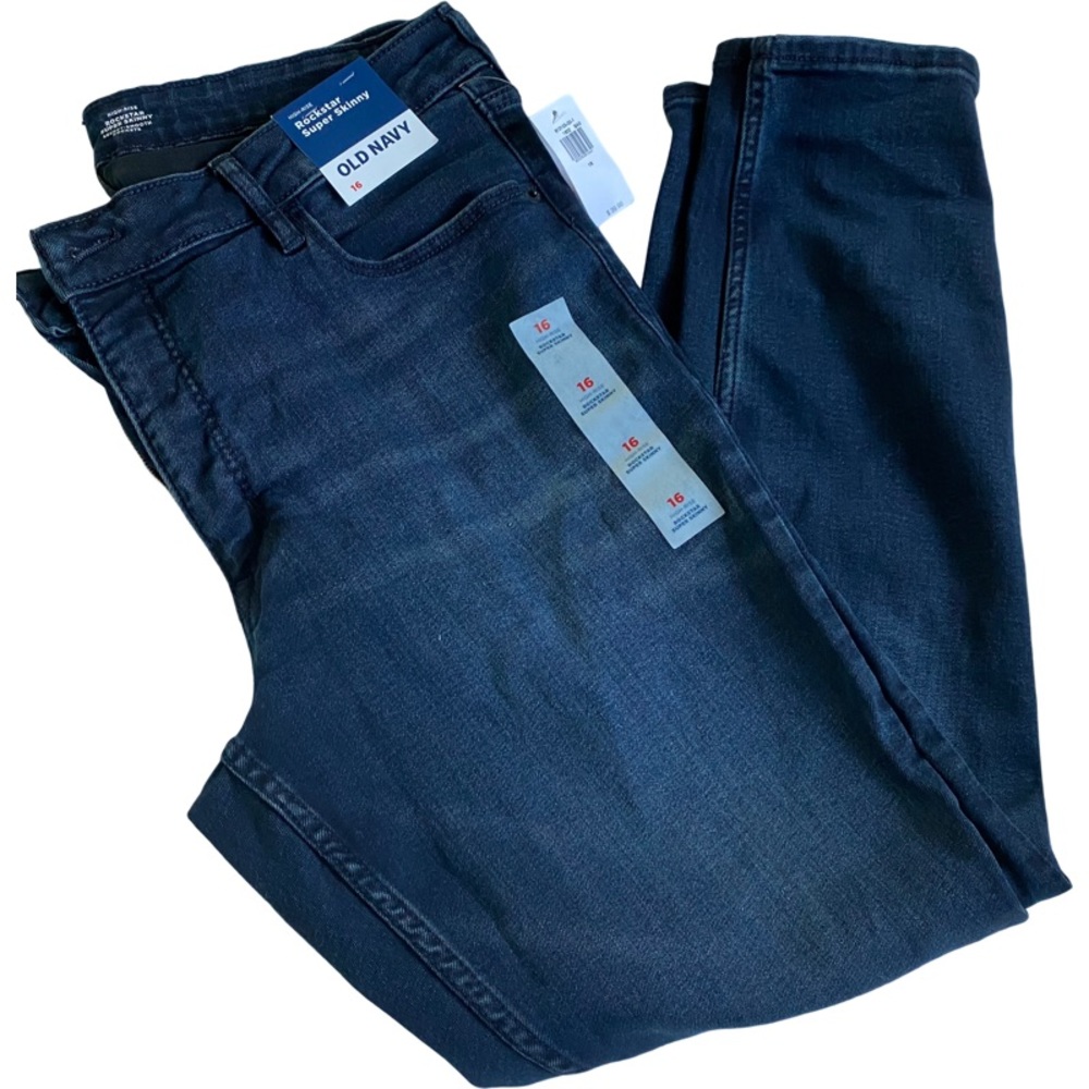 Old Navy High-Waisted Rockstar Super-Skinny Jeans for Women Size 16 New